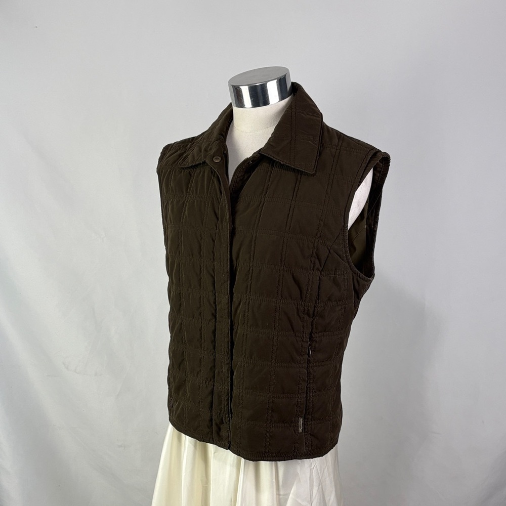 Facconable Brown Quilted Vest - image 3